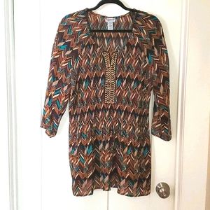 Catherine's 2x pleated plus sized top